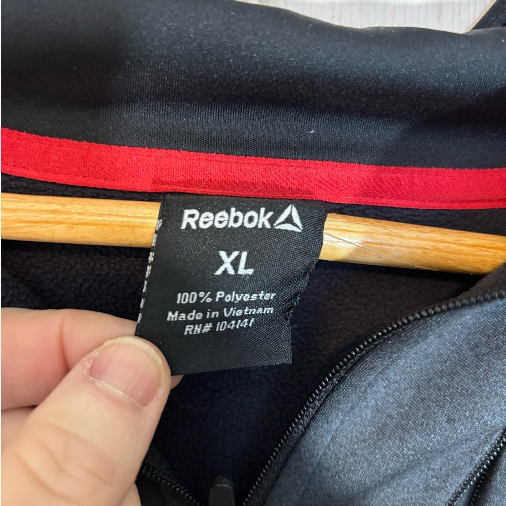 Reebok Black Quarter-Zip Jacket - Picture 2 of 2